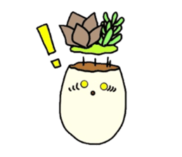 Succulent in egg shell sticker #733274