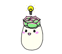 Succulent in egg shell sticker #733281