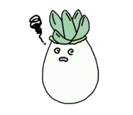 Succulent in egg shell sticker #733283