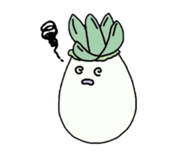 Succulent in egg shell sticker #733283