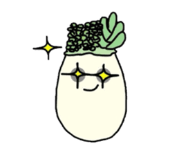Succulent in egg shell sticker #733284
