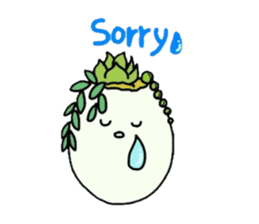 Succulent in egg shell sticker #733287