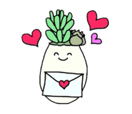 Succulent in egg shell sticker #733291