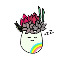Succulent in egg shell sticker #733300