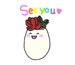 Succulent in egg shell sticker #733302