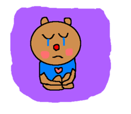 Bear in red underwear sticker #733892