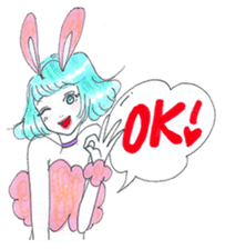 Bunny girl & Cat girl sticker #734467