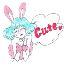 Bunny girl & Cat girl sticker #734485
