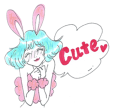 Bunny girl & Cat girl sticker #734485