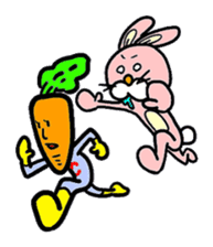 Mr.Rabbit & Carrot sticker #736173