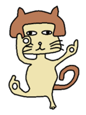 The cat of a bobbed hair style. sticker #736186