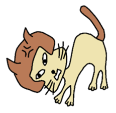 The cat of a bobbed hair style. sticker #736188