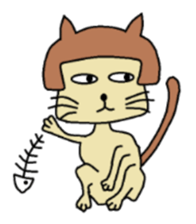 The cat of a bobbed hair style. sticker #736190