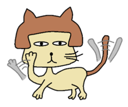 The cat of a bobbed hair style. sticker #736191