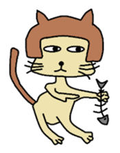 The cat of a bobbed hair style. sticker #736192