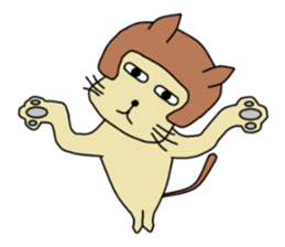 The cat of a bobbed hair style. sticker #736196