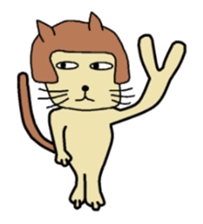 The cat of a bobbed hair style. sticker #736197