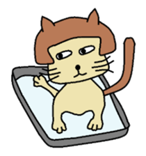 The cat of a bobbed hair style. sticker #736198