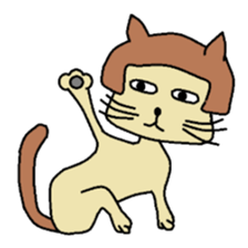 The cat of a bobbed hair style. sticker #736200