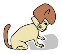 The cat of a bobbed hair style. sticker #736201