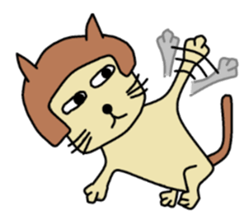 The cat of a bobbed hair style. sticker #736203