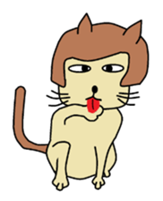 The cat of a bobbed hair style. sticker #736205