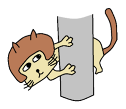 The cat of a bobbed hair style. sticker #736210