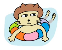 The cat of a bobbed hair style. sticker #736211