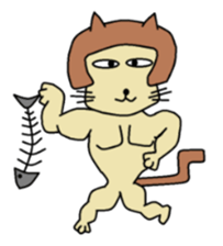 The cat of a bobbed hair style. sticker #736212