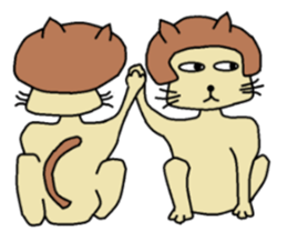 The cat of a bobbed hair style. sticker #736217