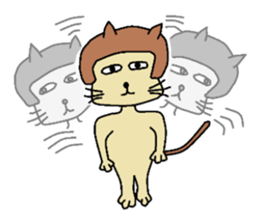 The cat of a bobbed hair style. sticker #736218