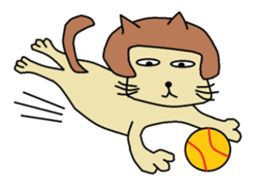 The cat of a bobbed hair style. sticker #736222