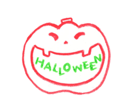 Hand-painted Halloween illustration sticker #736437