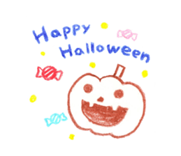Hand-painted Halloween illustration sticker #736443