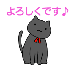 A black cat is various sticker #737582