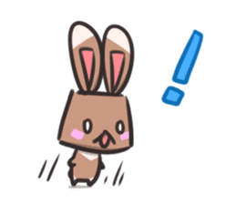 box rabbit & box cat sticker #738149