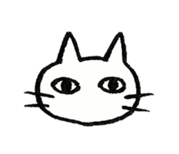 White cat sticker #738185