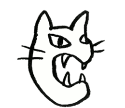 White cat sticker #738207