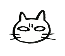 White cat sticker #738213