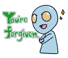 An awkward alien (English ver.) sticker #738506