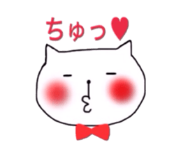 Cat wearing bow tie sticker #739190
