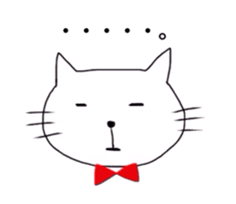 Cat wearing bow tie sticker #739197