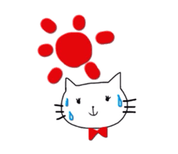 Cat wearing bow tie sticker #739205