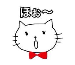 Cat wearing bow tie sticker #739213