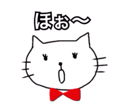 Cat wearing bow tie sticker #739213