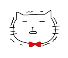 Cat wearing bow tie sticker #739214