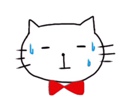 Cat wearing bow tie sticker #739215