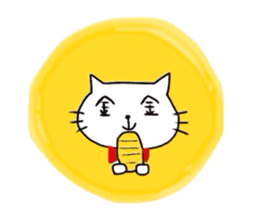 Cat wearing bow tie sticker #739216