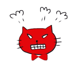 Cat wearing bow tie sticker #739217