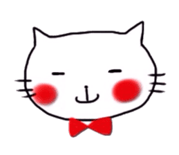 Cat wearing bow tie sticker #739218